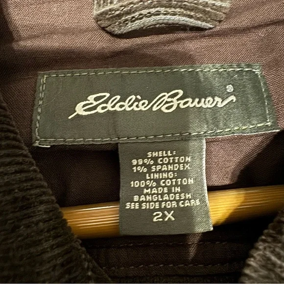 Eddie Bauer Women’s Corduroy Barn Jacket Trucker Chore Utility 2X - Picture 4 of 4